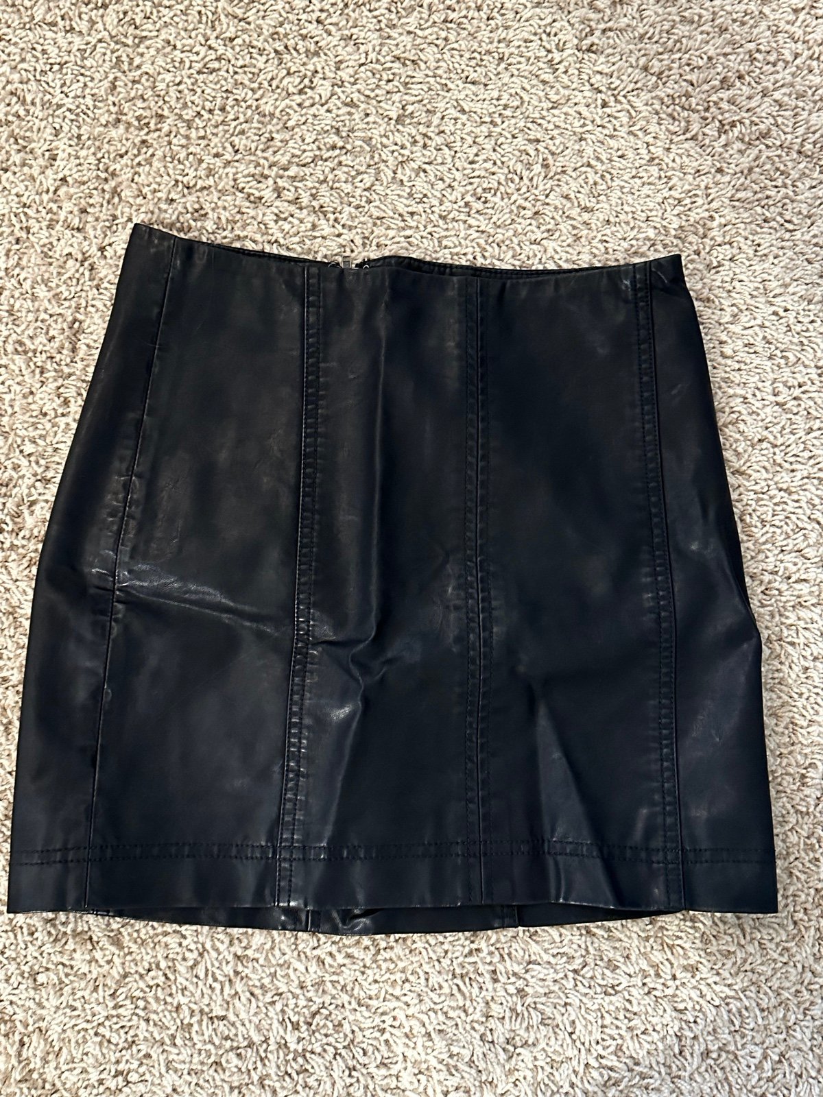 Free People faux leather mini skirt