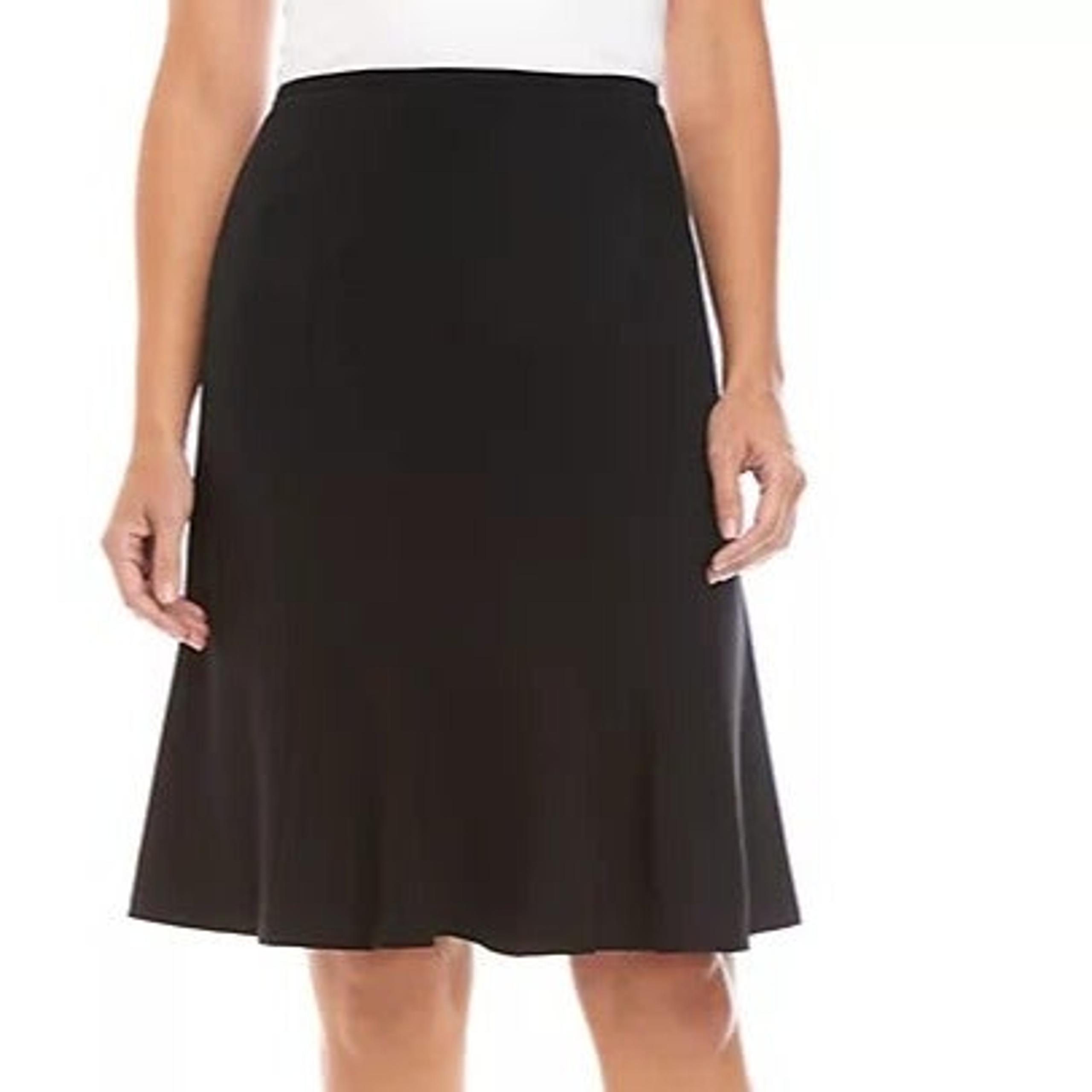 Nine West 9W Flared Hem Skirt black size 12 suit work office *NEW WITH TAGS NWT*