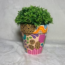 Hand painted Monsters Inc inspired flower pot “Boo”