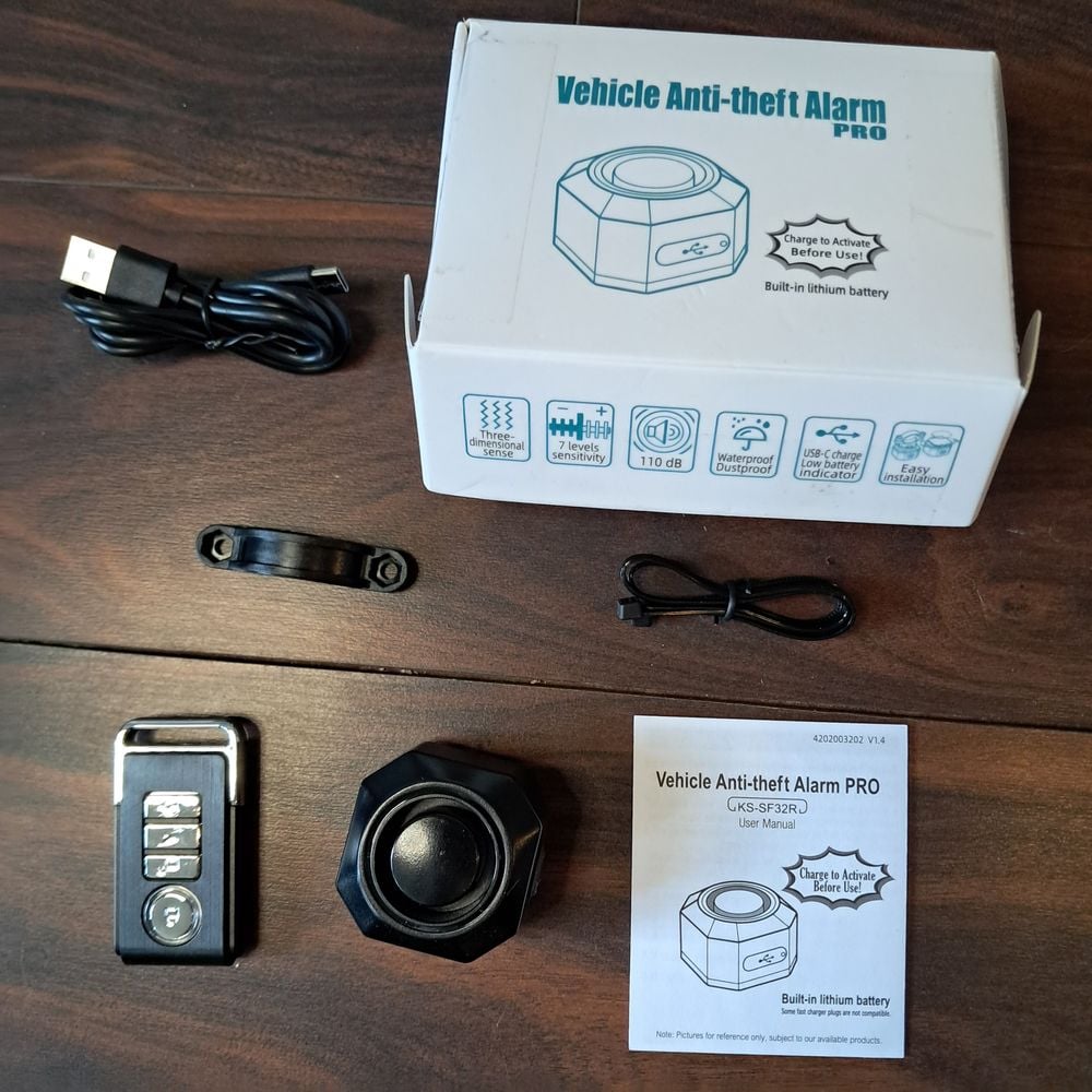 USB Wireless Motorcycle Anti Theft Alarm System Security 110dB Model KS-SF32R