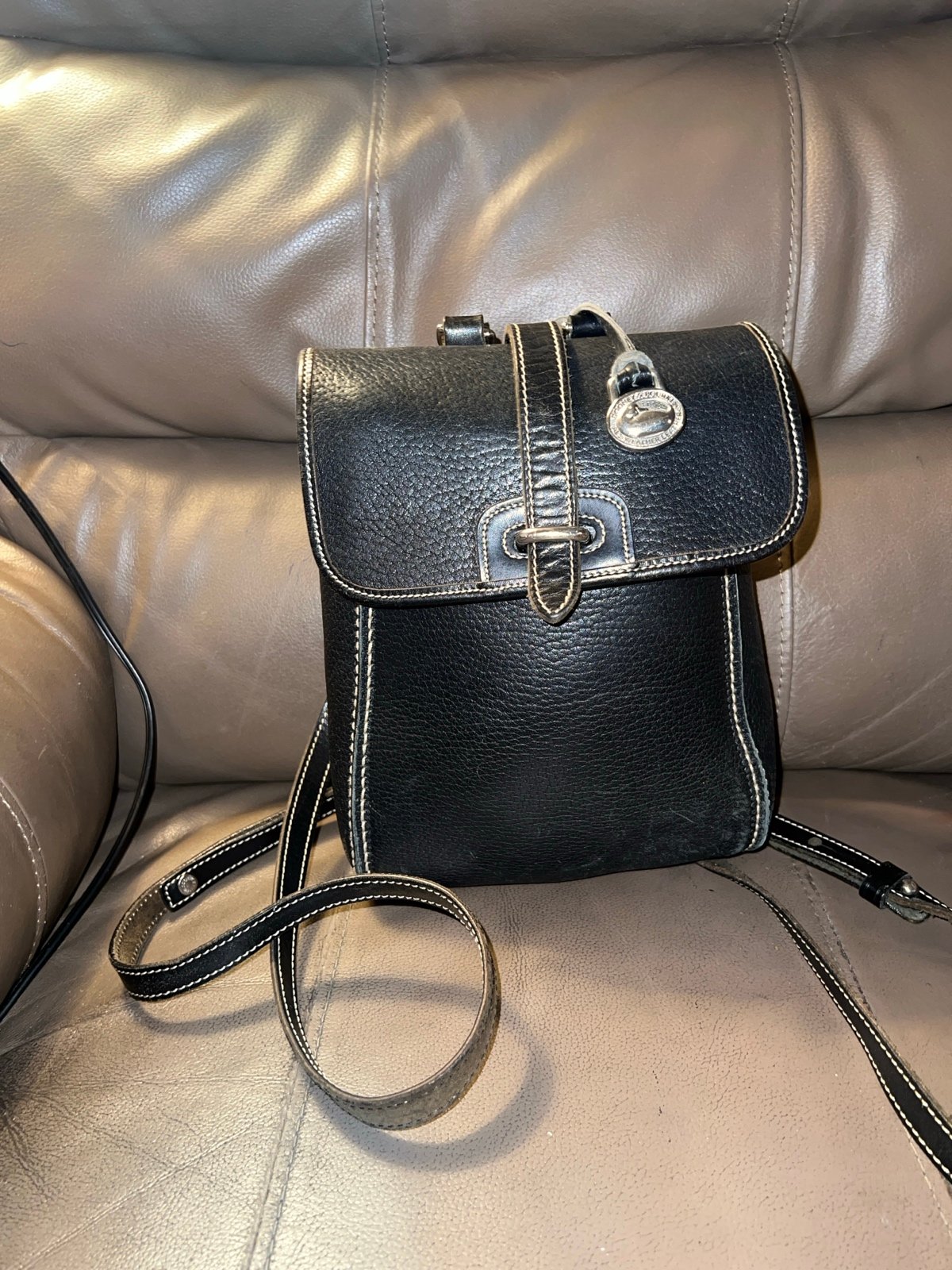 Dooney & Bourke Black Leather Vintage Mini Backpack