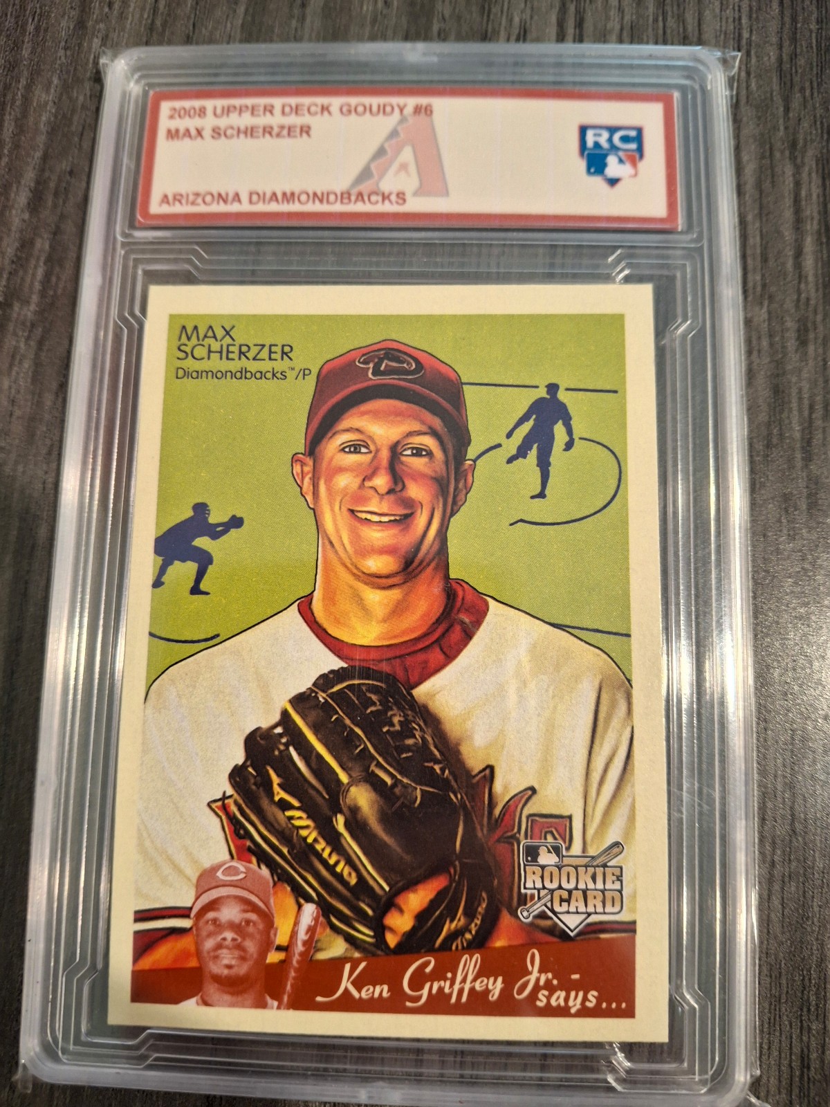 2008 Max Scherzer Arizona Diamond Backs Upper Deck Goudy Custom Slabbed
