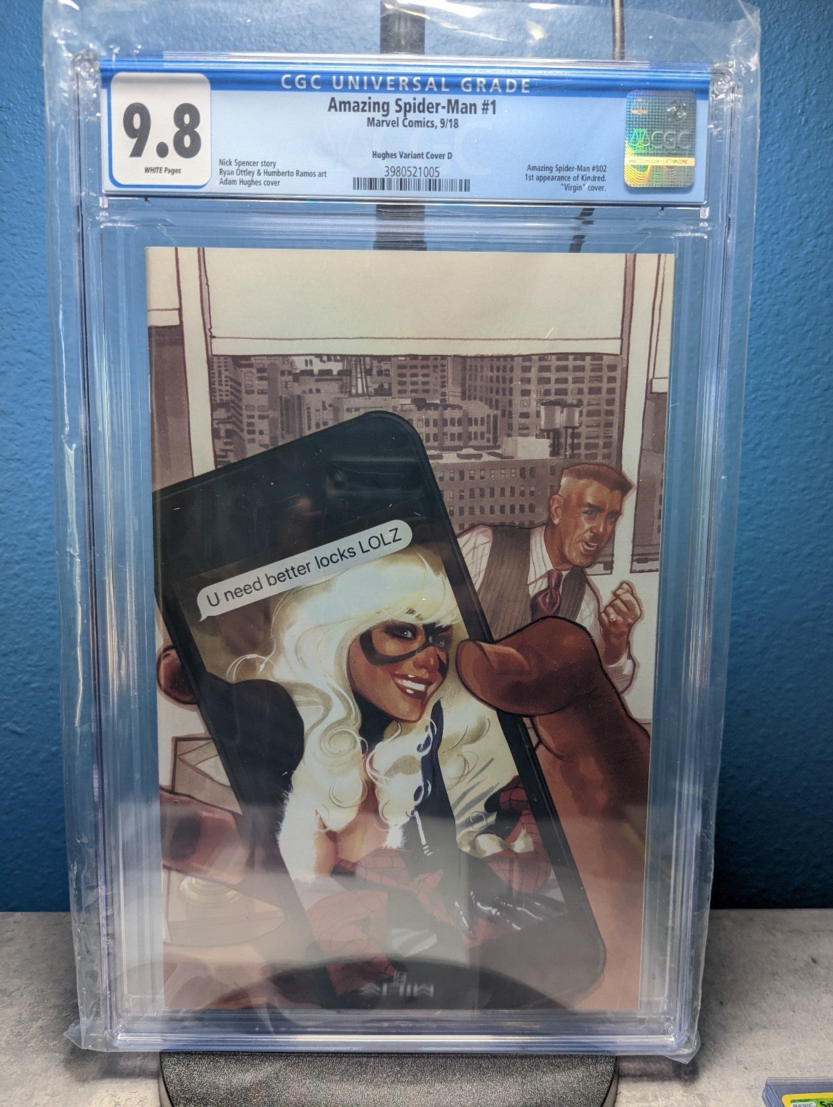 Amazing Spider-Man #1 - Hughes Variant Cover D - Marvel Comics 9/18 - Virgin 9.8