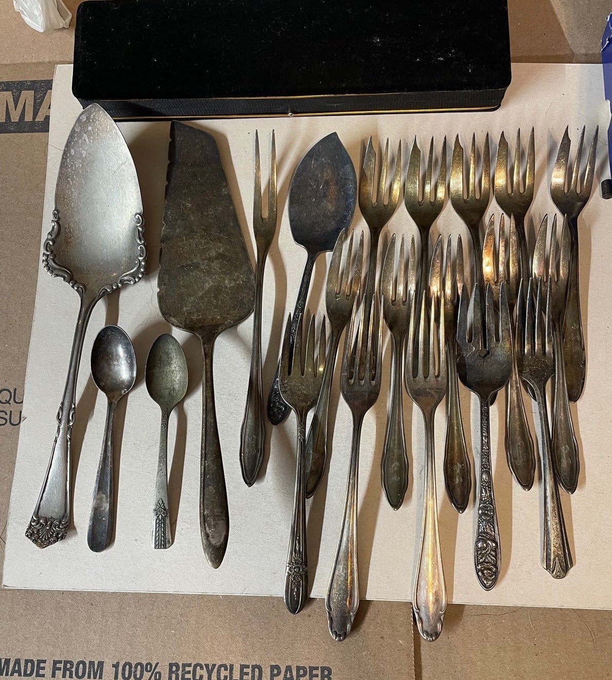 21 piece Mix lot “met rose AA+, martin, merideen, sheffield plate, hanseat90 ect