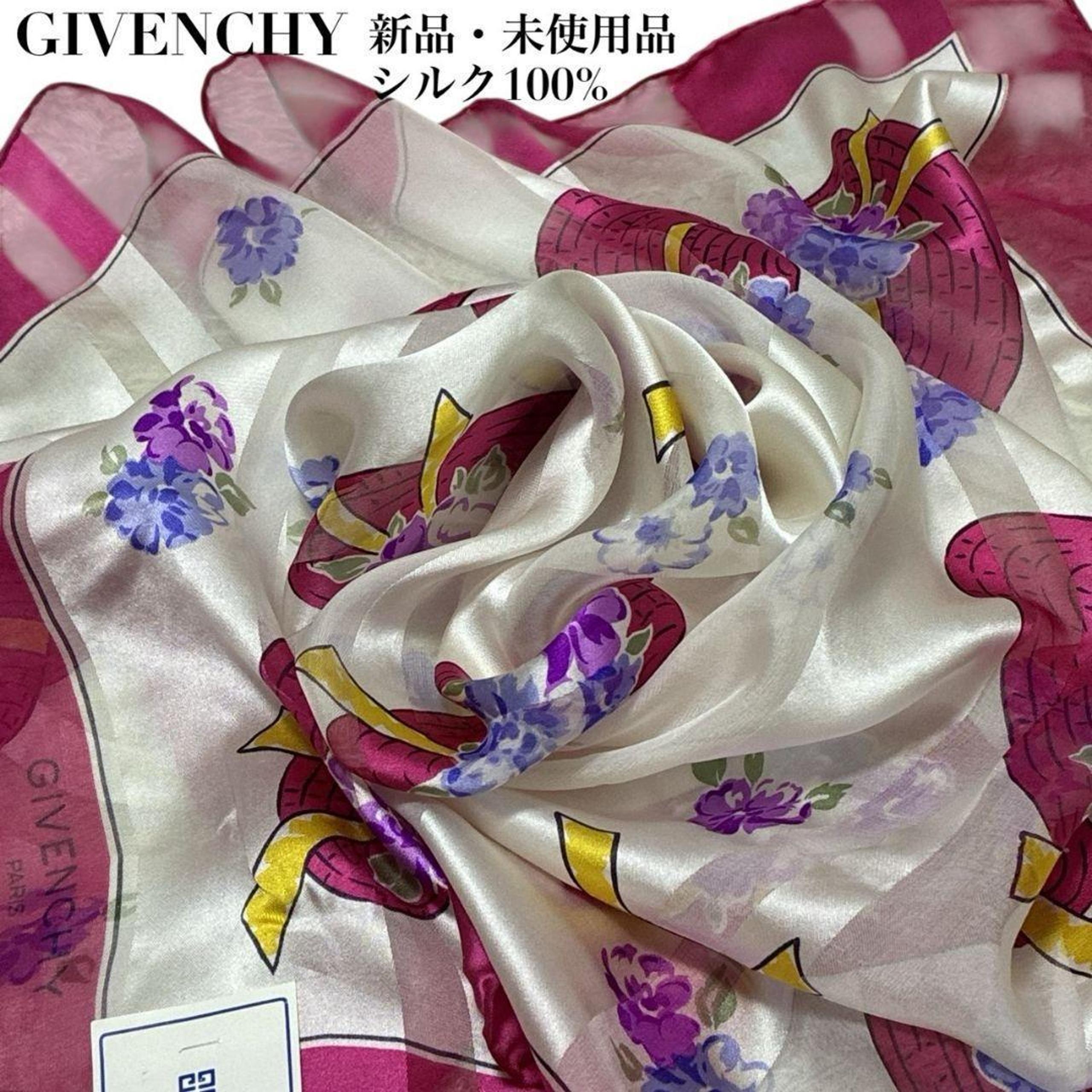 New, Unused ✨ GIVENCHY Large Scarf Stole 100% Silk Floral