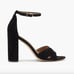 Sam Edelman Yancy Black Suede Block Heel Ankle Strap Sandal Heels 8