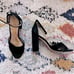 Sam Edelman Yancy Black Suede Block Heel Ankle Strap Sandal Heels 8