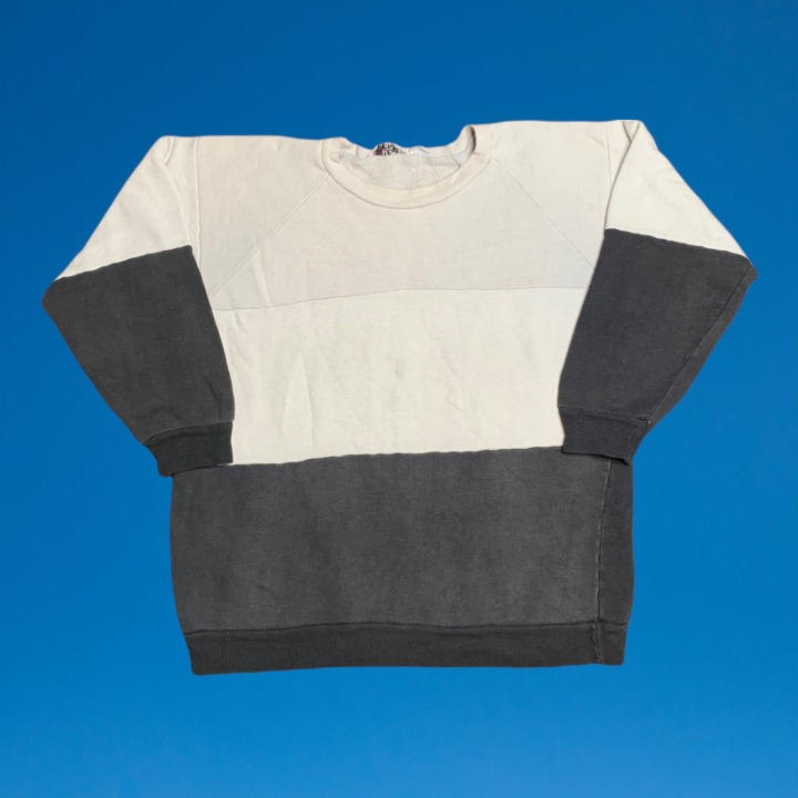 70s Vintage Double Bull Black And White Pullover Sweatshirt Size S
