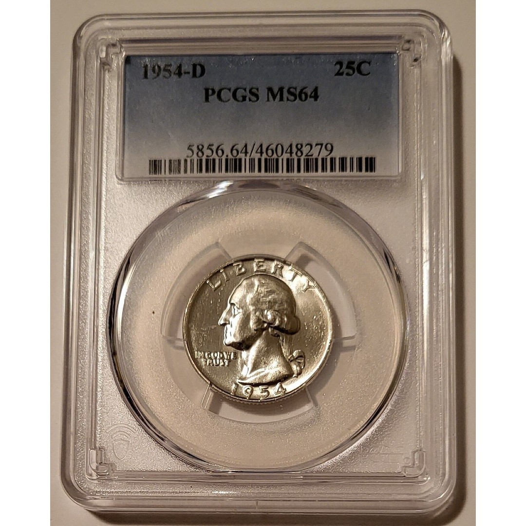 1954 D Washington Quarter MS64 PCGS