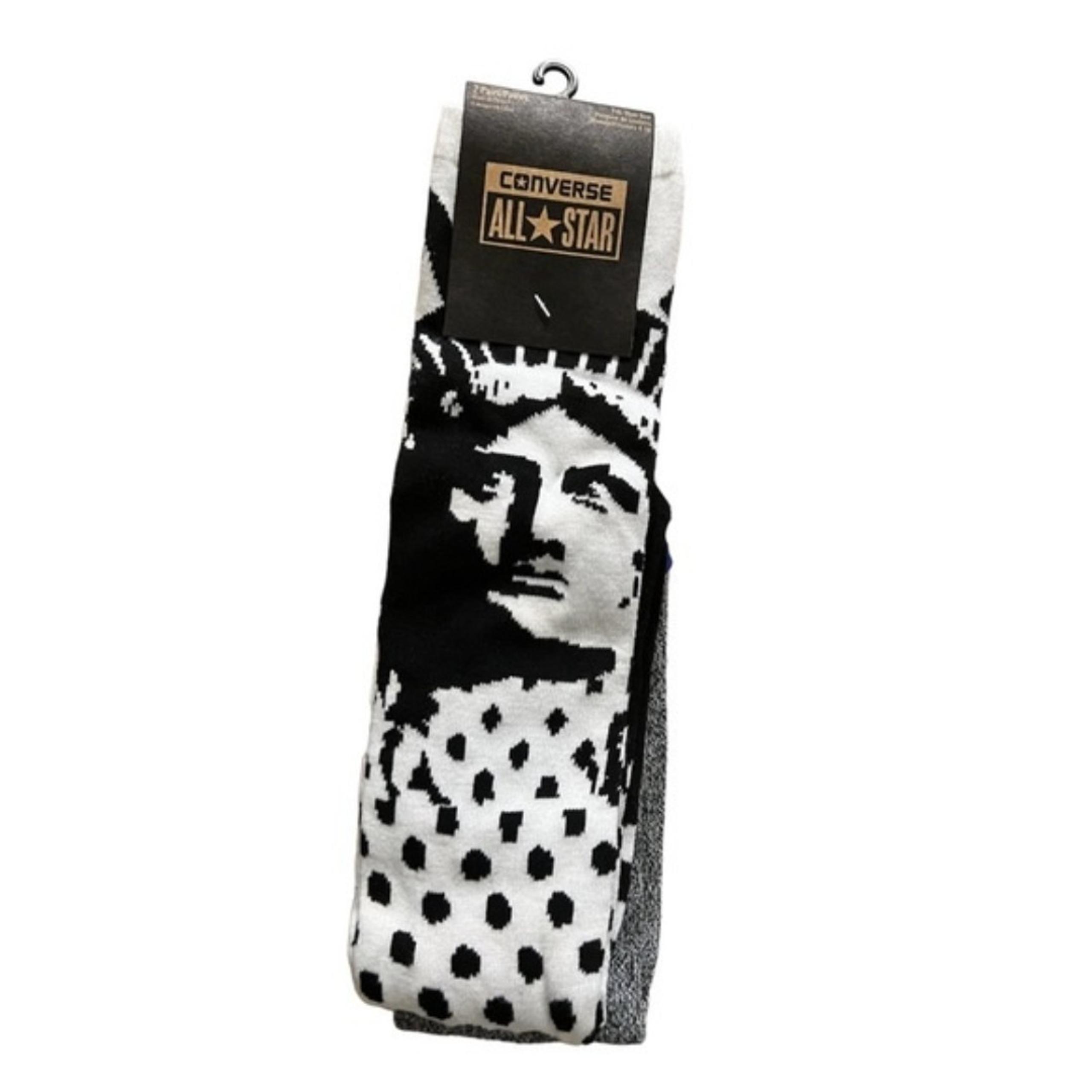 Converse Knee High ALL STAR Women’s Socks 2 pack Statue of Liberty Sizes 4-10