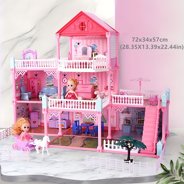 Girl's House Doll House, Castle Villa Toys fas74