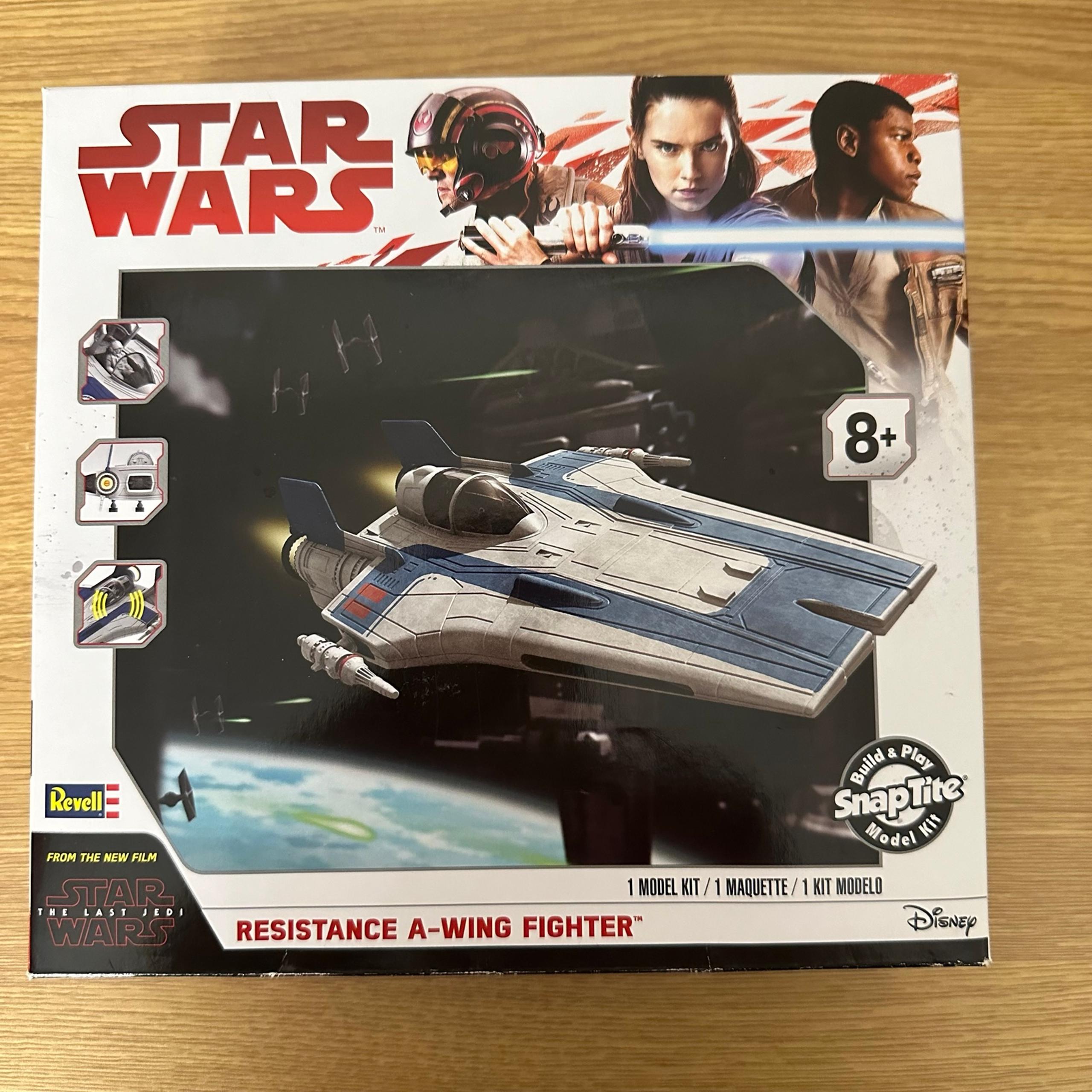 Star Wars The Last Jedi Resistance A-Wing Fighter Model Revell Snaptite New!