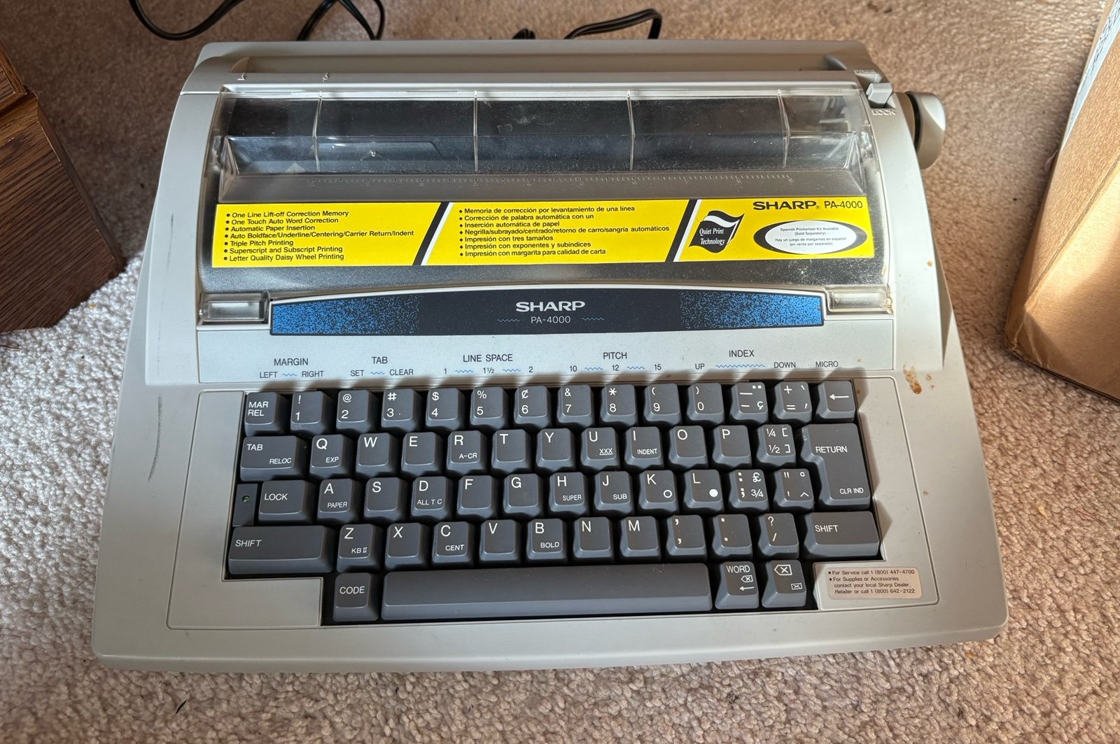 Sharp PA-4000 Electrical Portable Typewriter