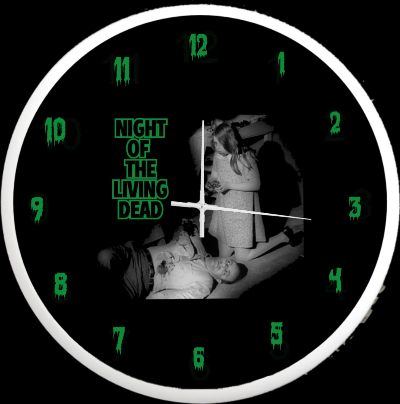 Night Of The Living Dead Modern Wall Clock