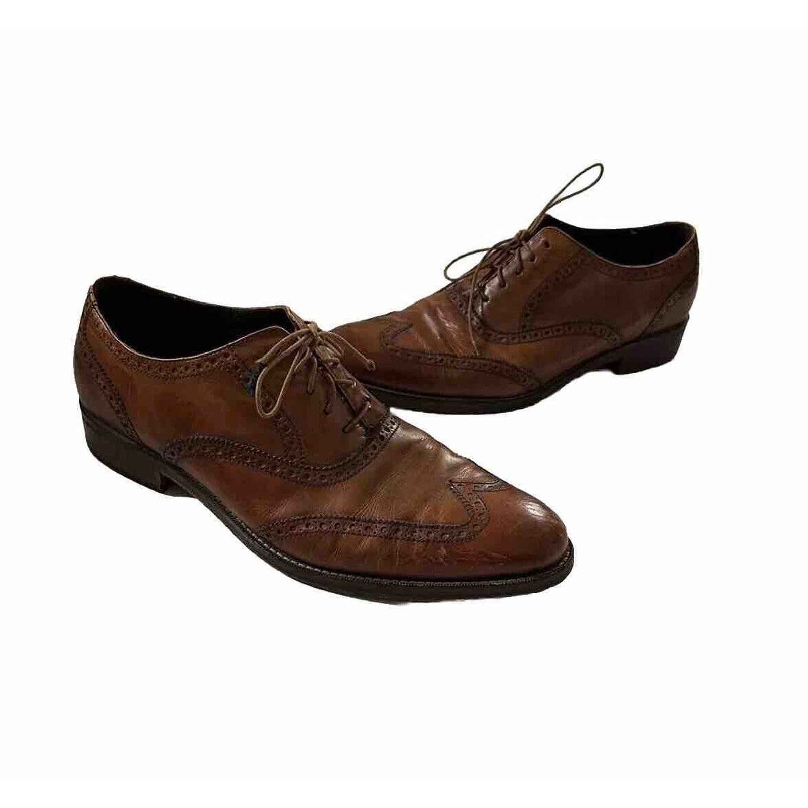 Cole Haan Wingtip Oxford Tan Dress Shoe Size 12