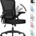 Ergonomic Office Chair, Mid Back Desk Chair with Adjustable Height Dark Black