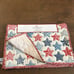 4 Storehouse Red White Blue Placemats Quilted Americana Stars Reversible New