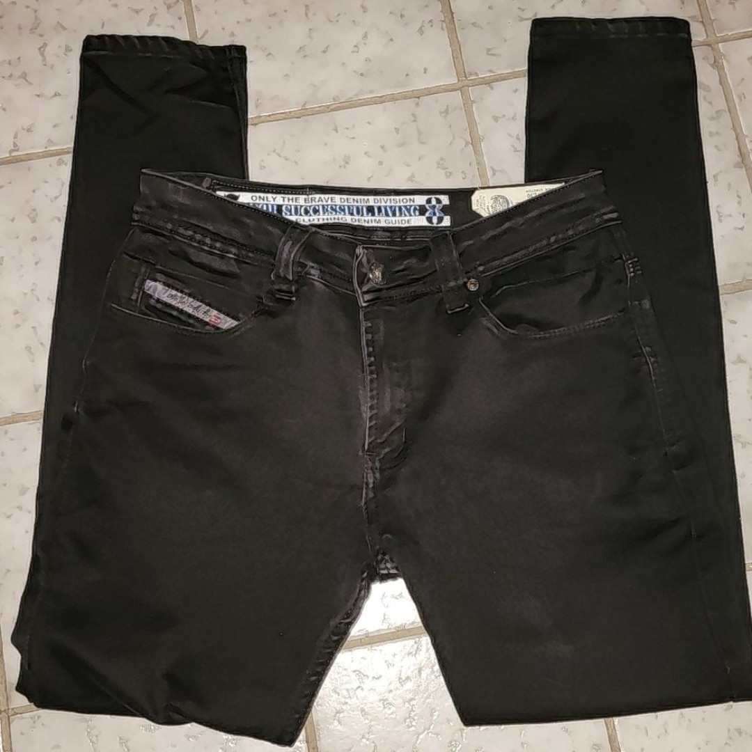 Diesel Men's Jifer Regular slim Tapered black Jeans Size 28x30 italy rock y2k