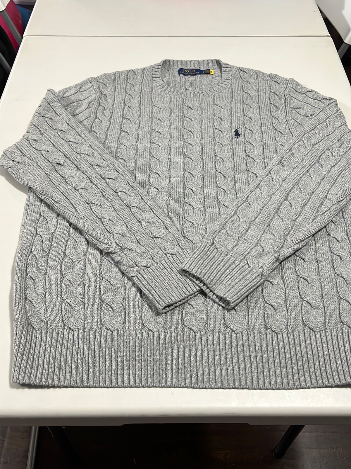 Grey polo sweater size L