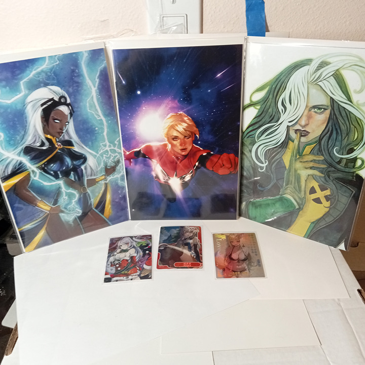 LOT OF 3 ISSUE #1 STUNNING VIRGIN VARIANTS + 3 GODDESS STORY CARDS