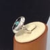 Turquoise Ring Sterling Silver Shadow Box Vintage 3.9g Size 7.75