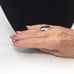 Turquoise Ring Sterling Silver Shadow Box Vintage 3.9g Size 7.75