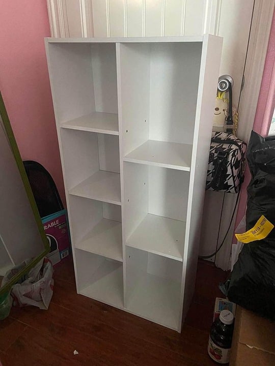 7 Cubby Bookcase Shelves Storage Organizer **Brand New**