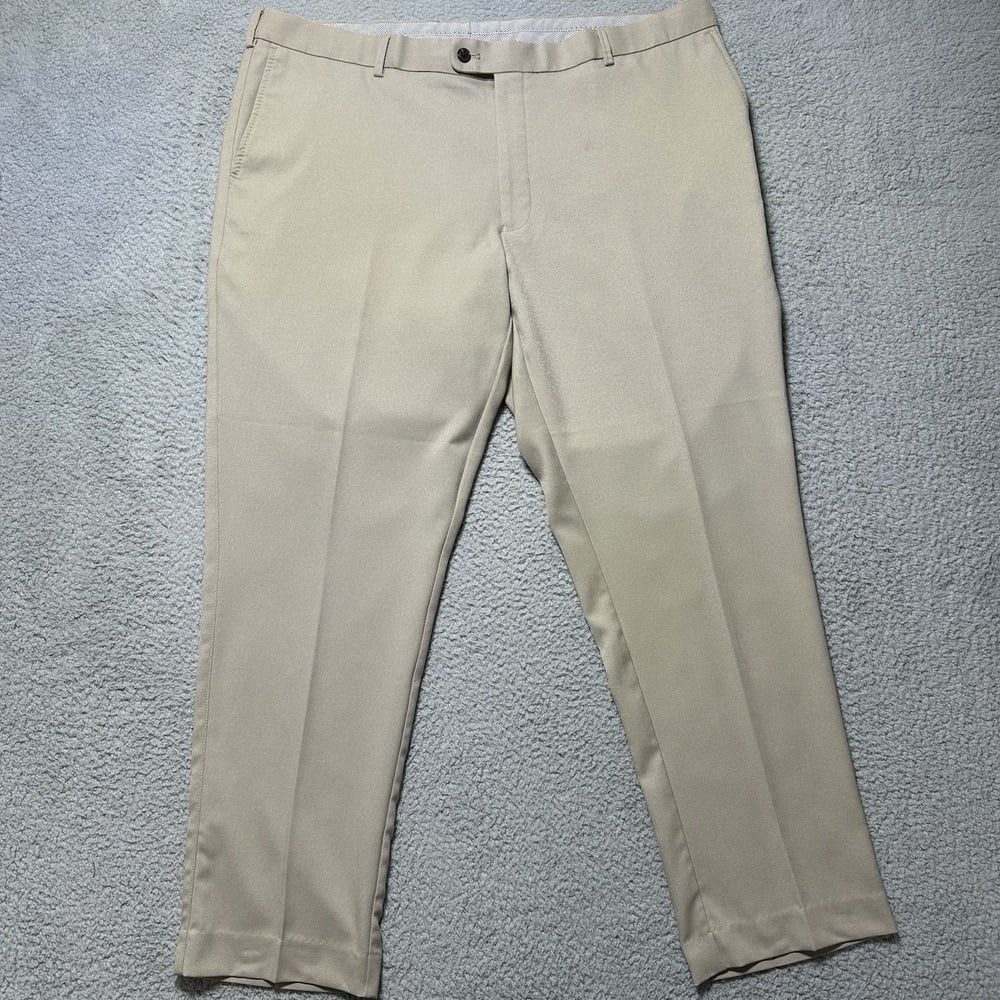Peter Millar Crown Sport Pants Mens 42x30 Beige Performance Stretch Adult