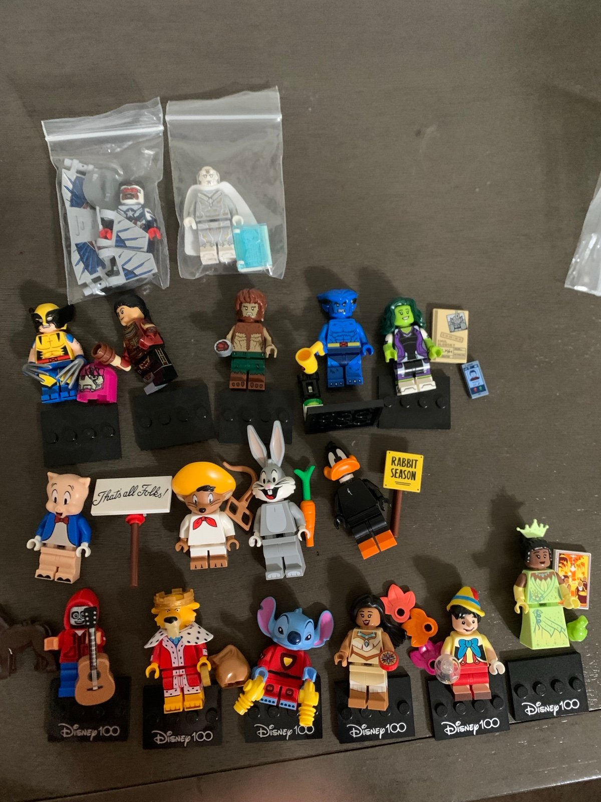 Lego CMF lot, 17 count disney, looney toons, marvel