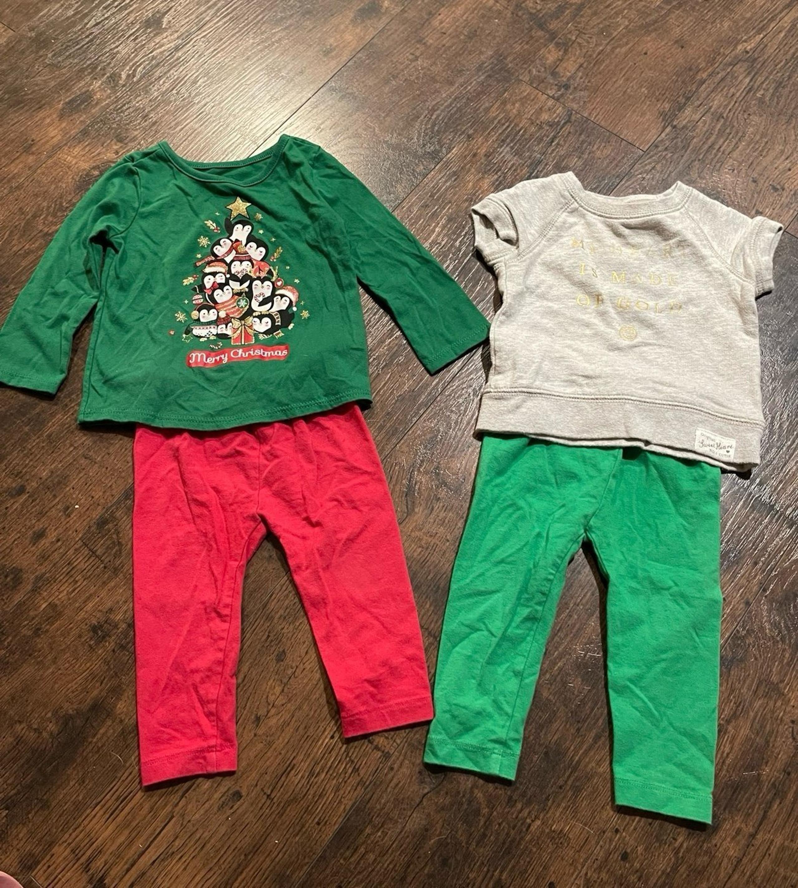 2 holiday baby outfits