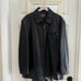 Men's Black Leather Flight Bomber Jacket Coat