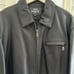 Men's Black Leather Flight Bomber Jacket Coat