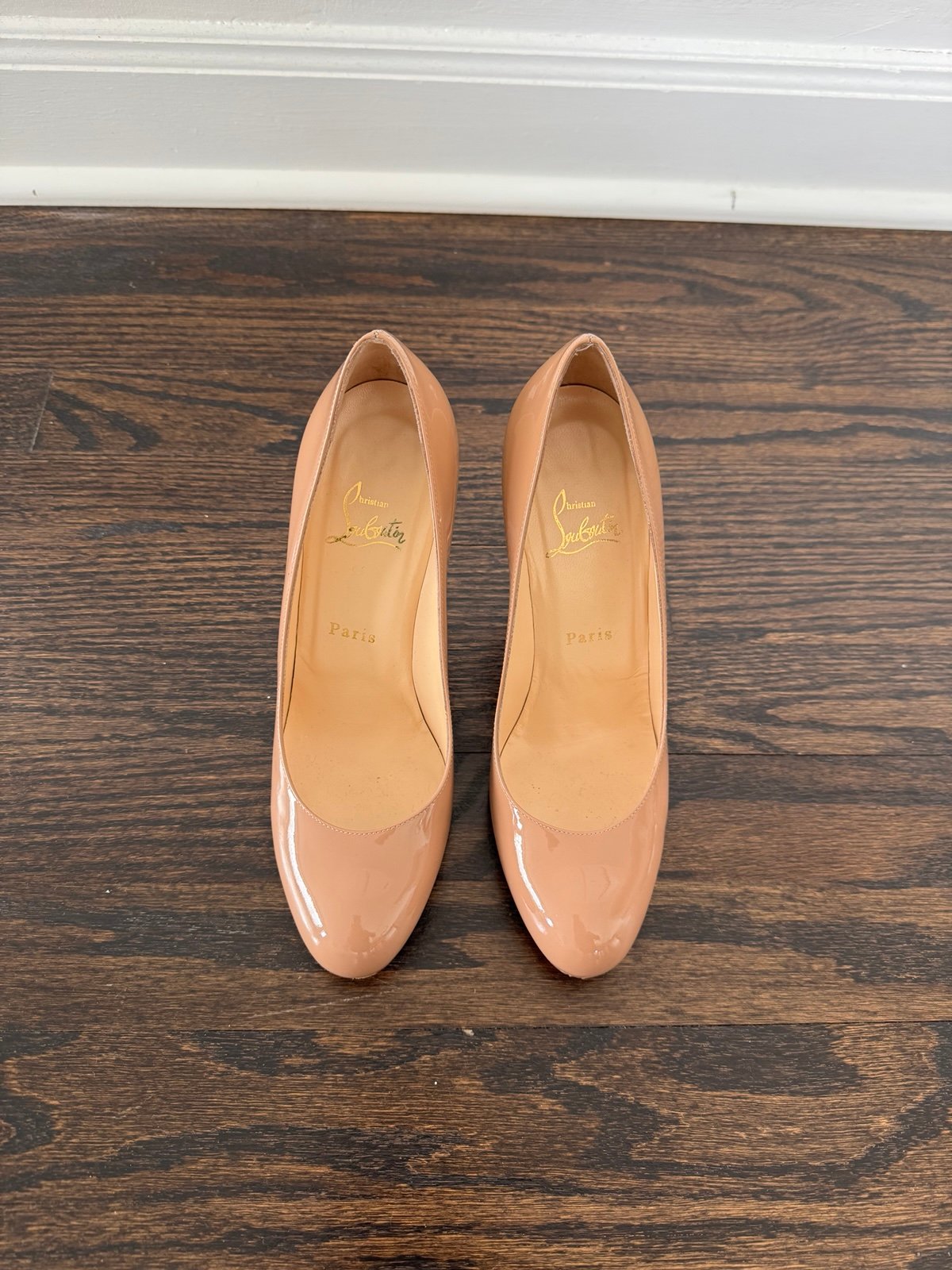 Christian Louboutin Nude Simple Pump 100 Patent Calf