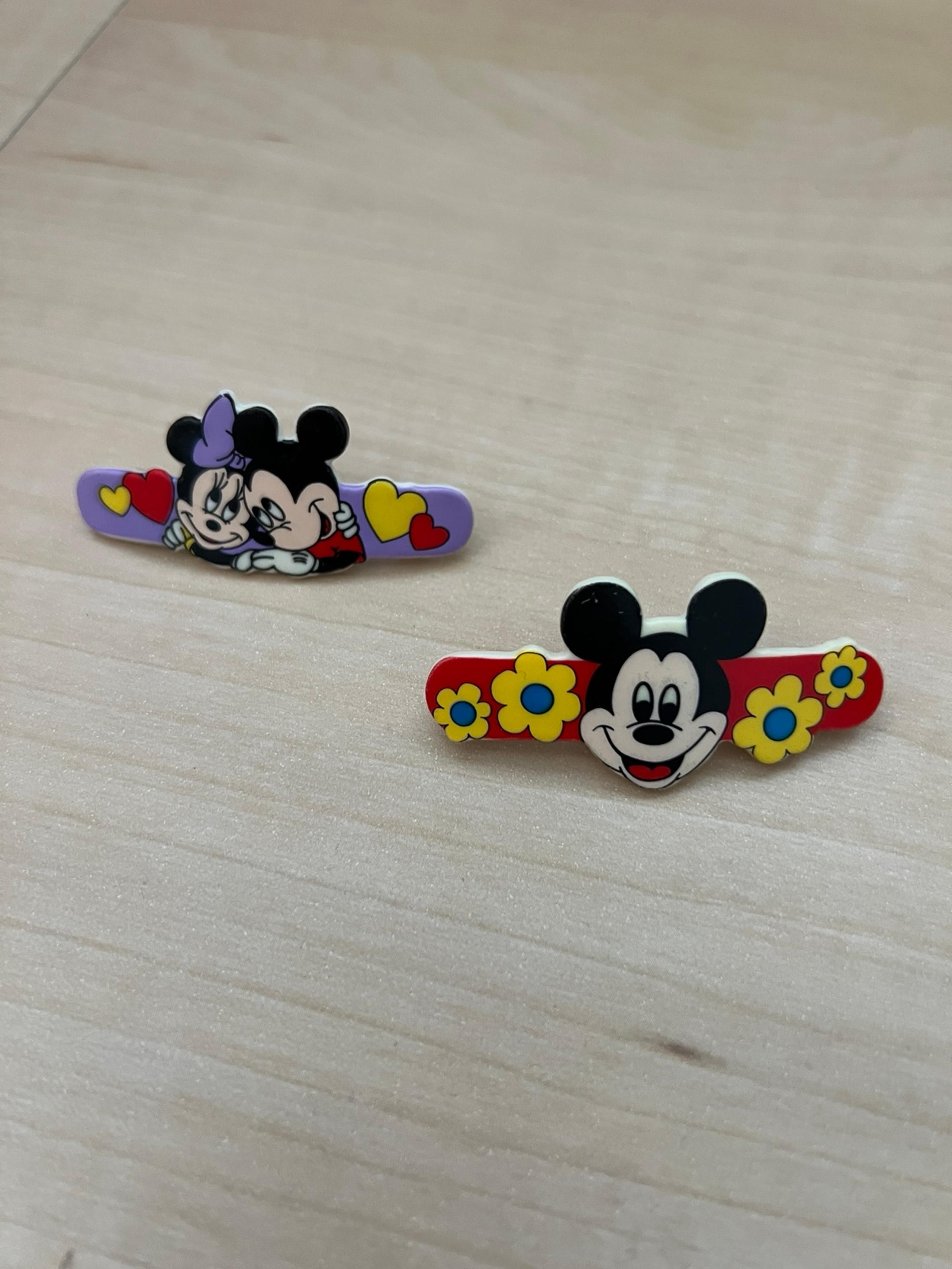 Retro 90s Disney Mickey and Minnie Mouse Hair Clips