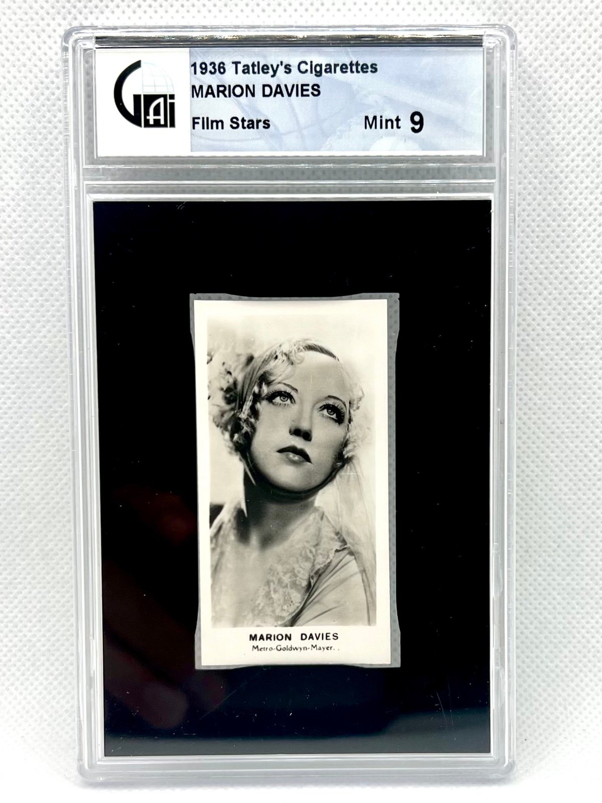 1936 Tatley's Cigarettes Film Stars MARION DAVIES GAI 9 MINT
