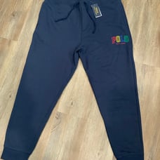 POLO RALPH LAUREN Colorblock Polo Logo Jogger Pants Navy Blue Men's Sz 2XL