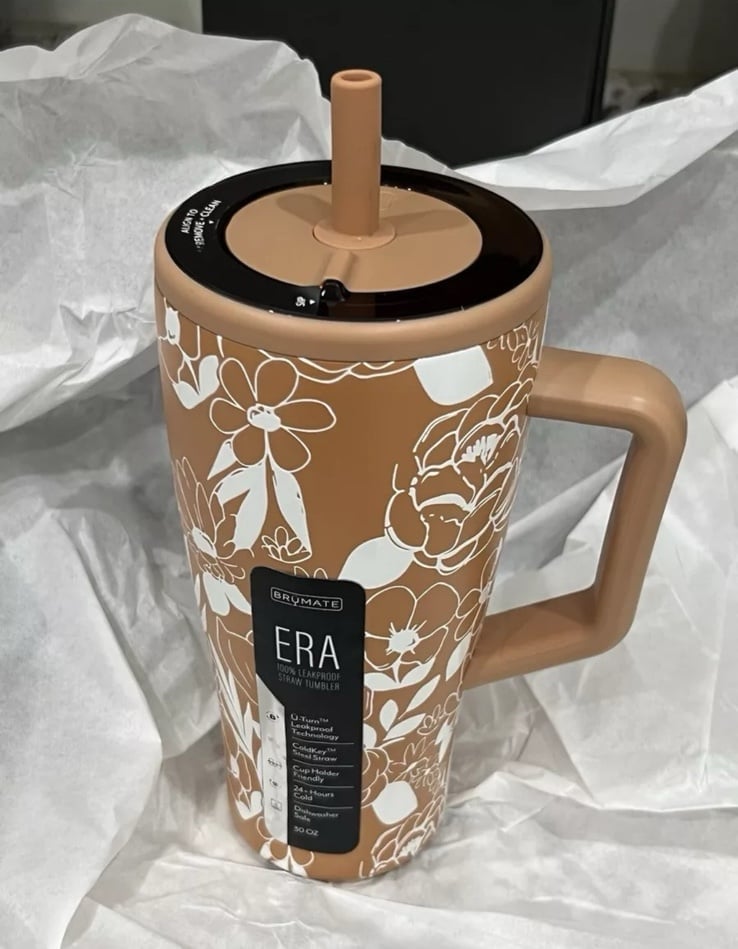 Brumate Holley Gabrielle 30 Oz Era Sandstone Bloom Tumbler