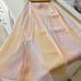 Vince rainbow wash drape satin midi skirt