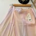 Vince rainbow wash drape satin midi skirt