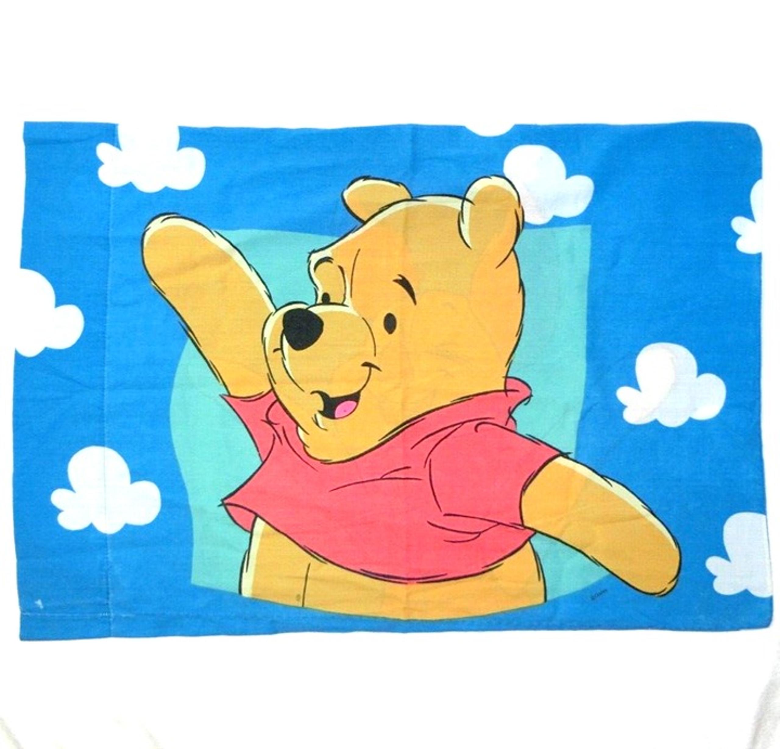 Vintage Disney Winnie the Pooh & Piglet Pillow Case PIglet Double Sided VTG