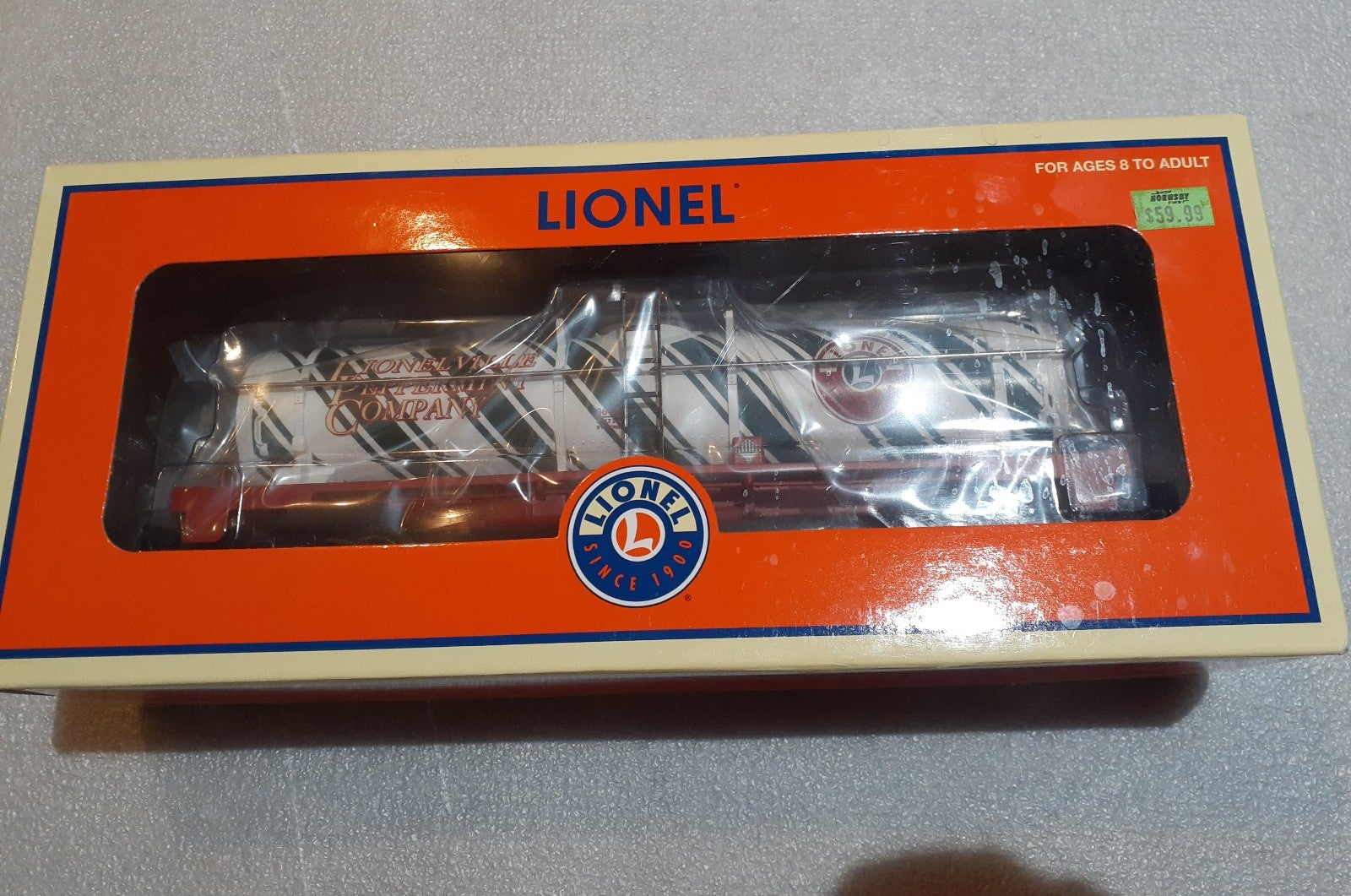 Lionel Candy Cane Single Dome Tank Train Car New Old Stock 2004 O Gauge