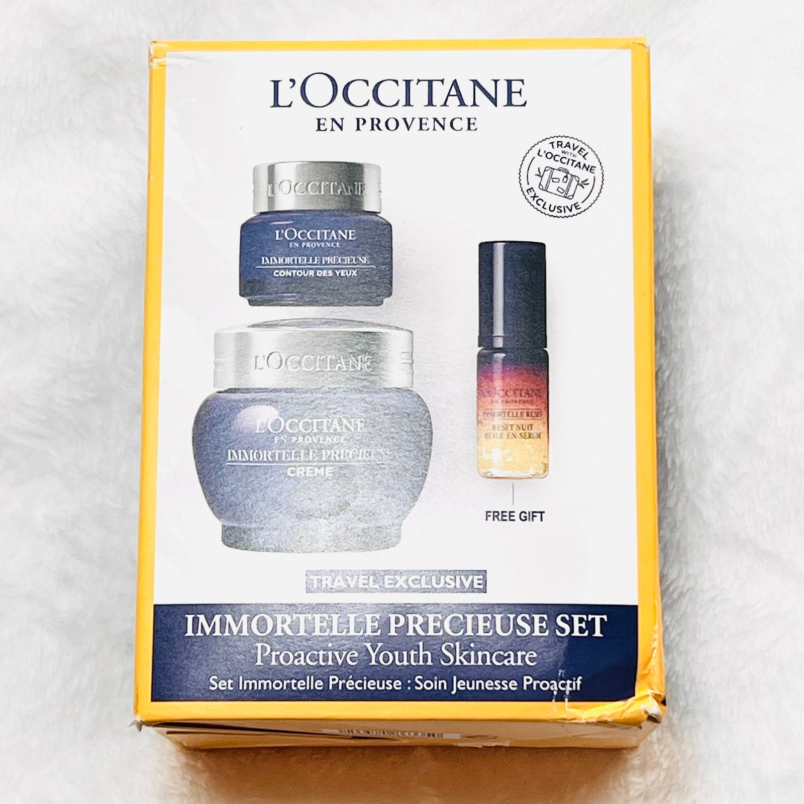 L'OCCITANE IMMORTELLE PRECIOUS SET - SERUM + CREAM + NIGHT CREAM - NEW Sealed