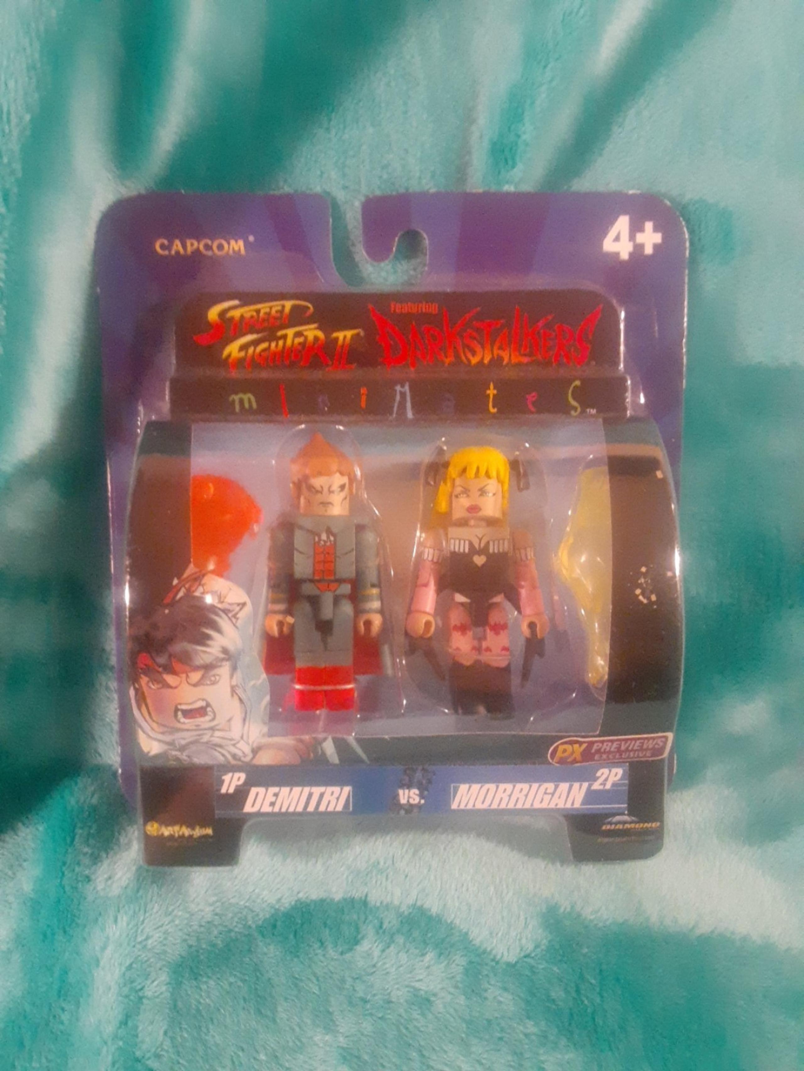 Street Fighter II Darkstalkers Mini Mates Demitri Vs Morrigan Variant Color Toys