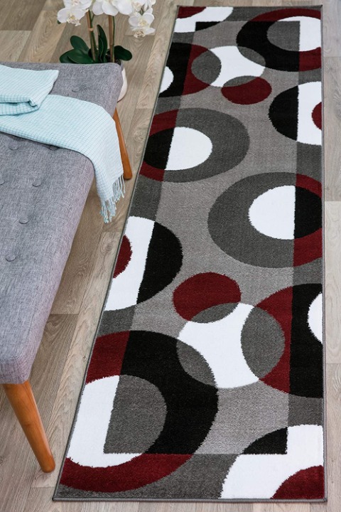 Modern Circles Runner Rug 2' x 10'
