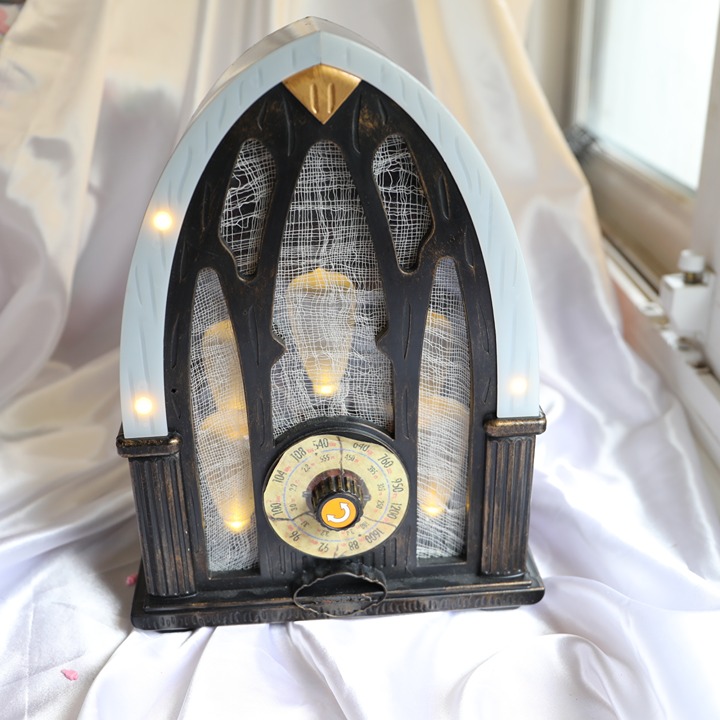 GEMMY R.I.P Ghoul Tone Haunted Spooky Light Up Talking Radio Musical Halloween