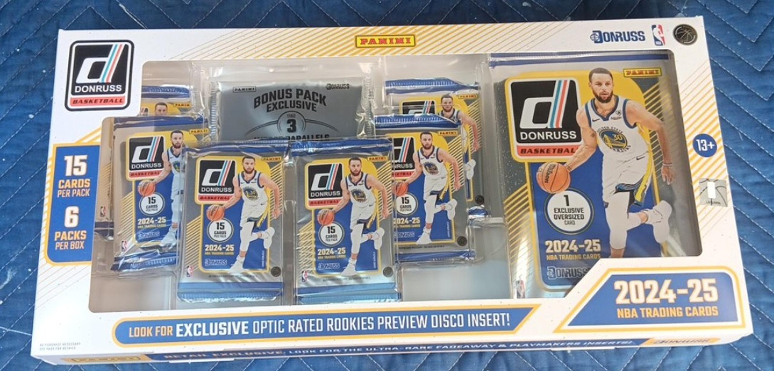 2024-25 DonRuss NBA Basketball Trading Cards Bundle, 6 Packs, 1 Oversized - Panini