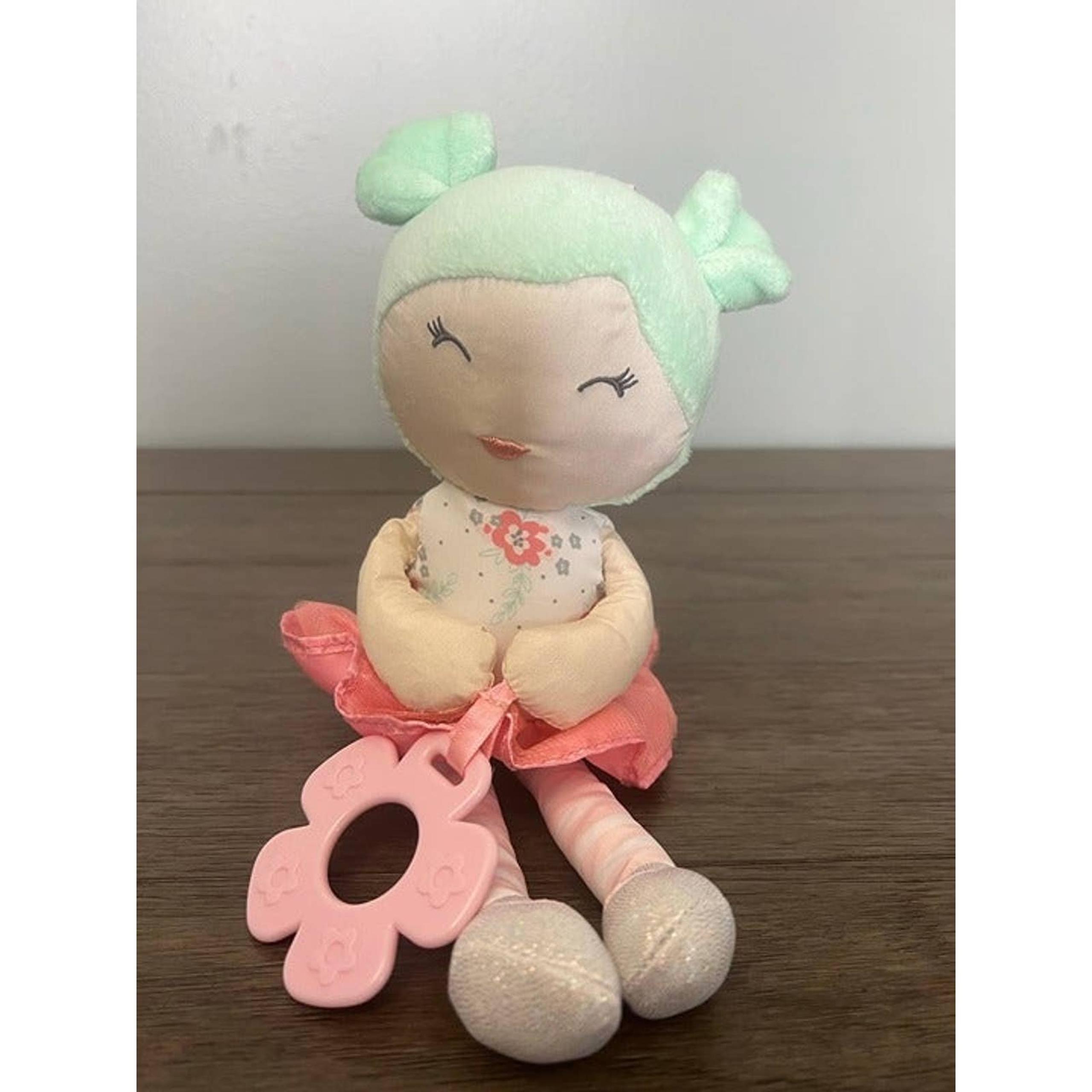 Goldbug Sensory Plush Ballerina Doll with Stroller Attachment 12"