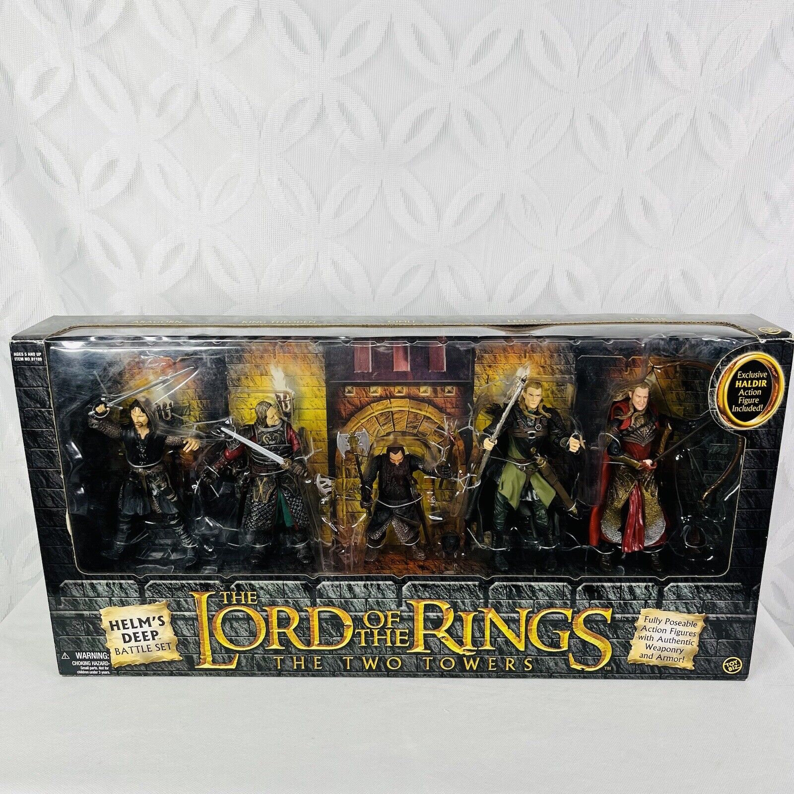 LORD OF THE RINGS TWO TOWERS HELM'S DEEP BATTLE SET Aragon Legolas Gimli Haldir