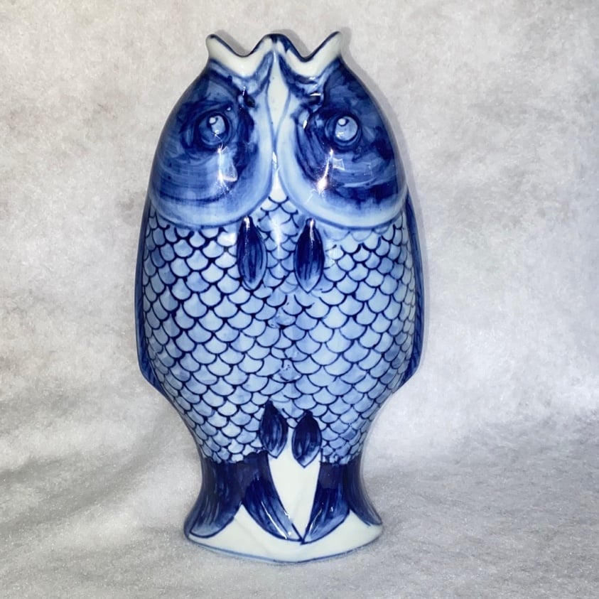Double Koi Fish Vase by DECHANG
