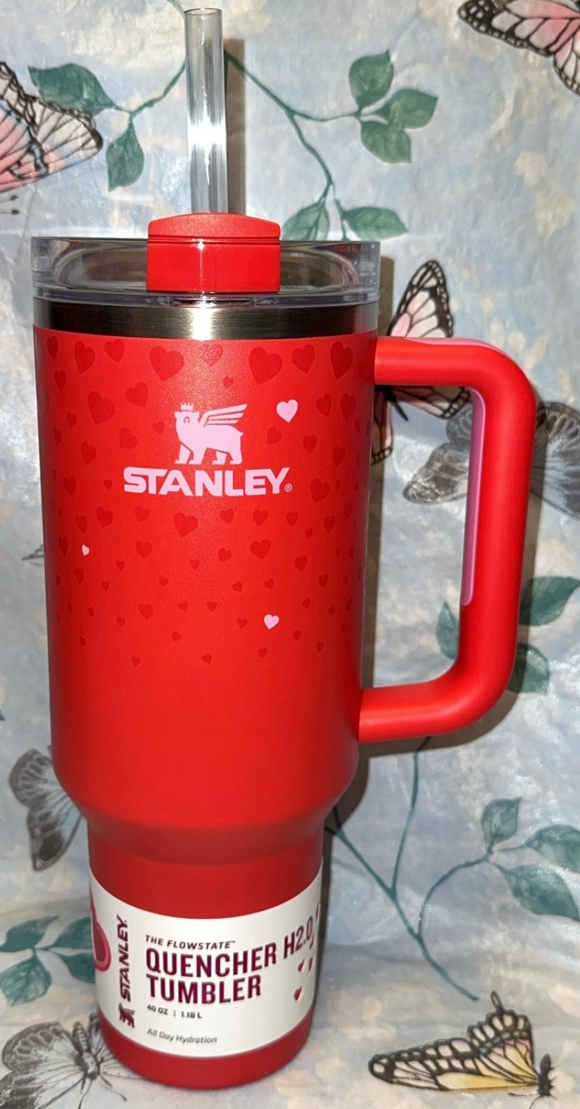 Stanley Ruby Hearts 40oz Valentines Day Quencher Tumbler 2025 Limited Edition!!!